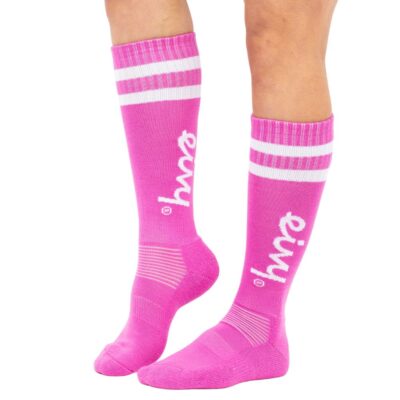 Eivy-merkkiset naisten Cheerleader wool socks -laskusukat True pink -värissä.